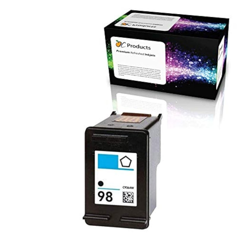 OCProducts Refilled Ink Cartridge Replacement for HP 98 for Officejet 150 100 H470 PhotoSmart D5160 C4180 2570 8030 8049 (1 Black)
